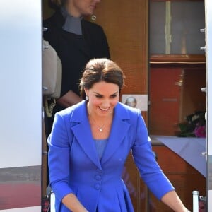 Le prince William et la duchesse Catherine de Cambridge sont arrivés avec leurs enfants le prince George et la princesse Charlotte à Berlin le 19 juillet 2017 pour la suite de leur visite officielle entamée en Pologne.