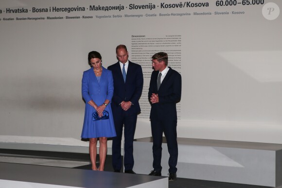 Le prince William et Kate Middleton au Mémorial de l'Holocauste à Berlin, à Berlin le 19 juillet 2017 dans le cadre de leur visite officielle.