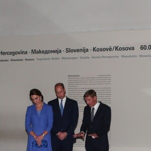 Le prince William et Kate Middleton au Mémorial de l'Holocauste à Berlin, à Berlin le 19 juillet 2017 dans le cadre de leur visite officielle.