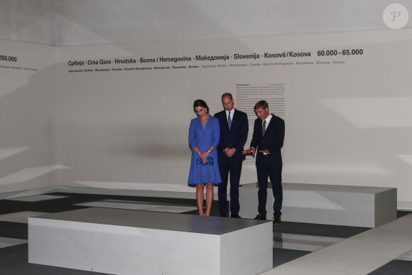 Le prince William et Kate Middleton au Mémorial de l'Holocauste à Berlin, à Berlin le 19 juillet 2017 dans le cadre de leur visite officielle.