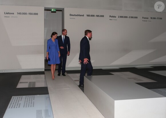 Le prince William et Kate Middleton au Mémorial de l'Holocauste à Berlin, à Berlin le 19 juillet 2017 dans le cadre de leur visite officielle.