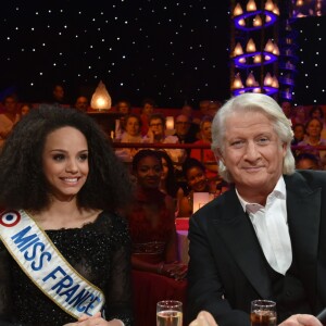Exclusif - Miss France 2017 Alicia Aylies, Patrick Sébastien - Enregistrement de l'émission "Le plus grand cabaret du monde" à La Plaine Saint-Denis. Le 4 avril 2017 © Giancarlo Gorassini / Bestimage