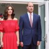 Le prince William et la duchesse Catherine de Cambridge lors de la garden party organisée par l'ambassadeur de Grande-Bretagne à Berlin, Sebastian Wood, le 19 juillet 2017 en l'honneur de l'anniversaire de la reine.