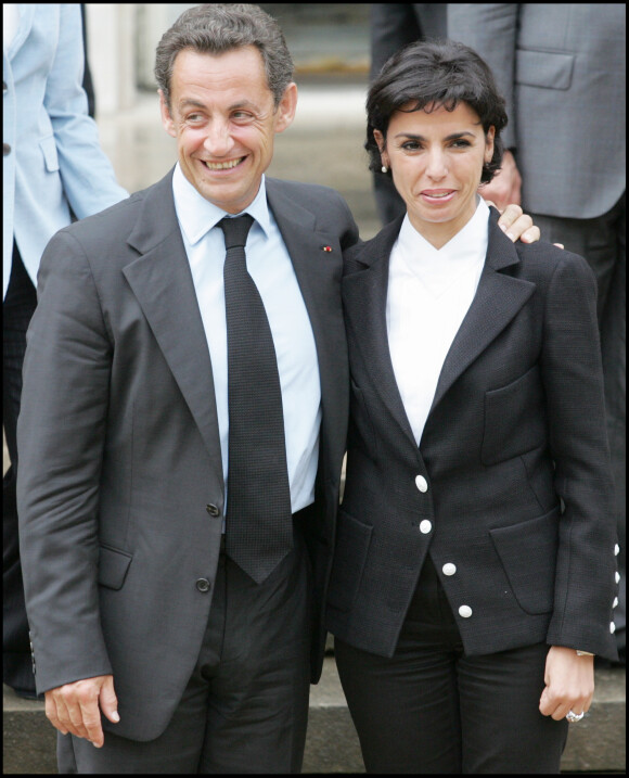 Nicolas Sarkozy et Rachida Dati - Présentation du gouvernement à l'Élysée, le 18 mai 2007