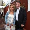 Laura Tenoudji (enceinte) et Christian Estrosi - Jour 10 - Les célébrités au village des Internationaux de Tennis de Roland Garros à Paris. Le 6 juin 2017 © Moreau-Jacovides / Bestimage