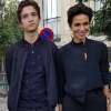 Farida Khelfa et son fils Ismael Seydoux à Paris. Le 20 juillet 2017.