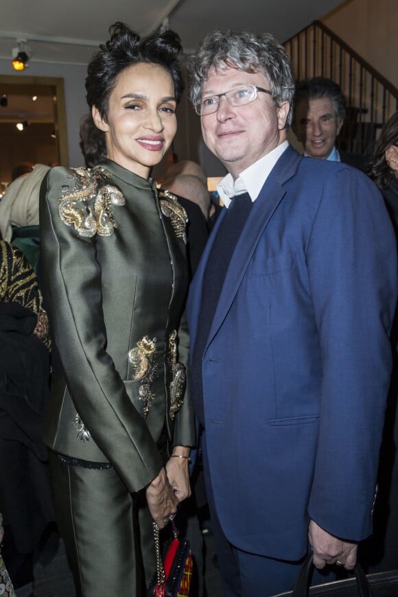Farida Khelfa et son mari Henri Seydoux à Paris, le 16 février 2016.