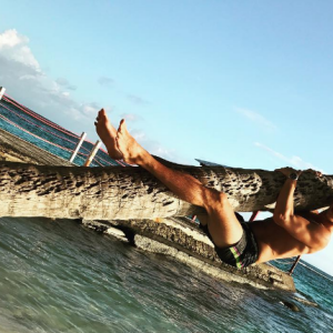 Julien Castaldi en vacances en Guadeloupe. Juillet 2017