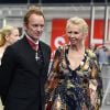 Sting (lauréat), sa femme Trudie Styler lors de la remise du prix Polar 2017 à Stockholm, le 15 juin 2017.