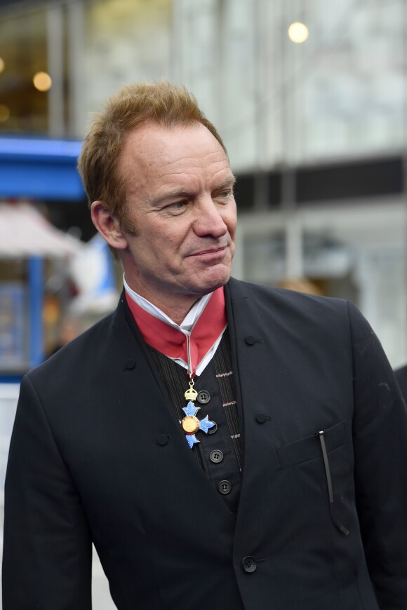 Sting (lauréat) lors de la remise du prix Polar 2017 à Stockholm, le 15 juin 2017.