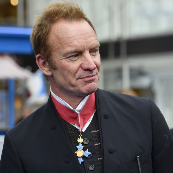 Sting (lauréat) lors de la remise du prix Polar 2017 à Stockholm, le 15 juin 2017.
