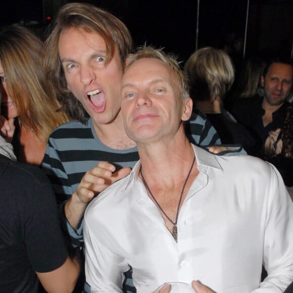 Exclusif - Le chanteur Sting et son fils Joe Sumner - After show du groupe Police au VIP Room le 29 septembre 2007.