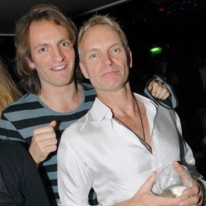 Exclusif - Le chanteur Sting et son fils Joe Sumner - After show du groupe Police au VIP Room le 29 septembre 2007.