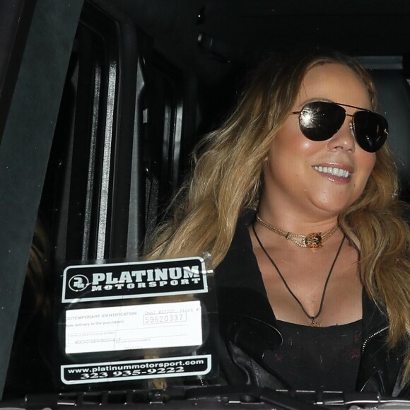 Exclusif - Mariah Carey est allée diner au restaurant Nobu à West Hollywood, le 24 juillet 2017