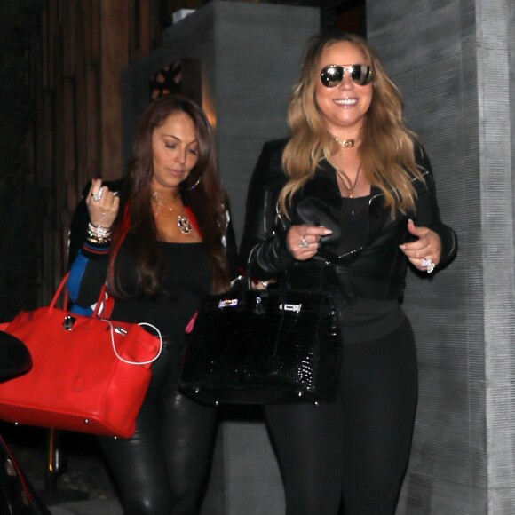 Exclusif - Mariah Carey est allée diner au restaurant Nobu à West Hollywood, le 24 juillet 2017