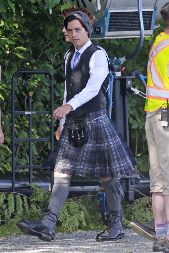 Cole Sprouse lors d'un shooting pour la série télévisée "Riverdale", à Burnaby, au Canada, le 26 juin 2017.