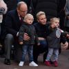 Le prince Albert II de Monaco et la princesse Charlene avec le prince Jacques et la princesse Gabriella lors de l'inauguration du Village de Noël à Monaco le 3 décembre 2016. © Charly Gallo / Gouvernement Princier /Pool restreint Monaco/Bestimage
