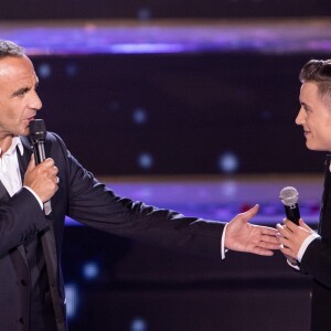 Exclusif - Nikos Aliagas et Loïc Nottet - Enregistrement de l'émission "Michel Berger, 25 ans déjà - L'hommage symphonique" à la Seine Musicale à Boulogne-Billancourt. L'émission sera diffusée le 29 juillet en prime time sur TF1. Le 6 juin 2017 © Cyril Moreau-Veeren Ramsamy / Bestimage