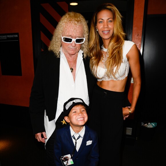 Michel Polnareff, sa compagne Danyellah et leur fils Louka - People assistent au concert de Michel Polnareff à l'Olympia à Paris le 14 juillet 2016. © Coadic Guirec / Bestimage
