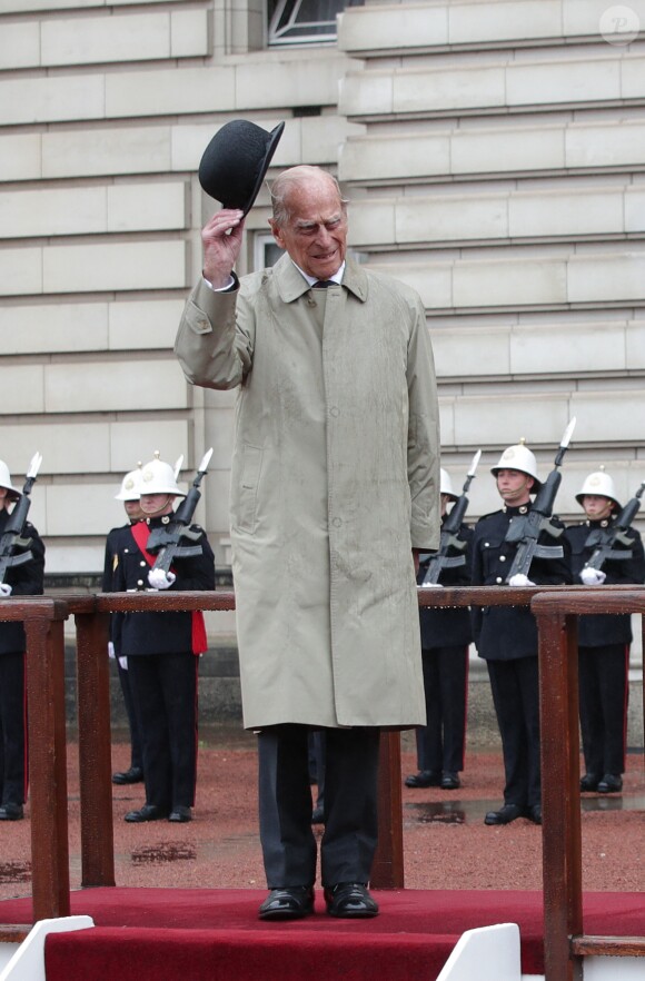 Le prince Philip, duc d'Edimbourg, a accompli la dernière mission - la 22 220e - de sa carrière royale de 65 années le 2 août 2017 au palais de Buckingham à Londres, à l'occasion d'une parade des Royal Marines, la Captain General's Parade, marquant la fin du 1664 Global Challenge, une initiative caritative.