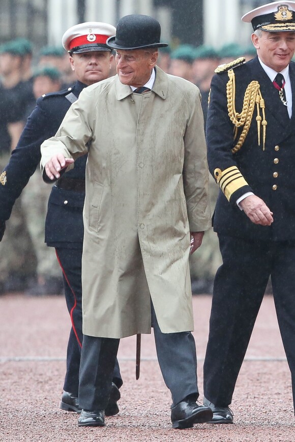 Le prince Philip, duc d'Edimbourg, a accompli la dernière mission - la 22 220e - de sa carrière royale de 65 années le 2 août 2017 au palais de Buckingham à Londres, à l'occasion d'une parade des Royal Marines, la Captain General's Parade, marquant la fin du 1664 Global Challenge, une initiative caritative.