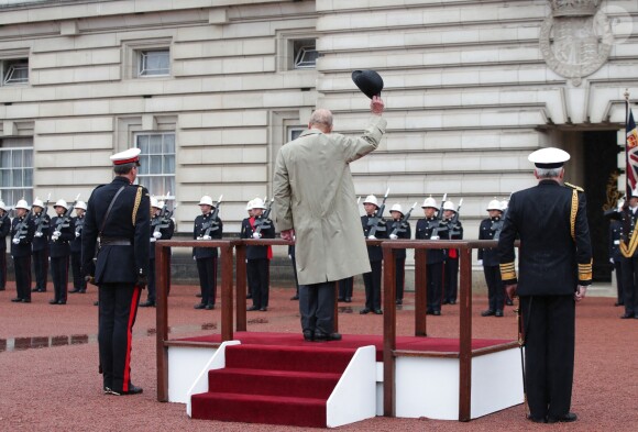 Le prince Philip, duc d'Edimbourg, a accompli la dernière mission - la 22 220e - de sa carrière royale de 65 années le 2 août 2017 au palais de Buckingham à Londres, à l'occasion d'une parade des Royal Marines, la Captain General's Parade, marquant la fin du 1664 Global Challenge, une initiative caritative.