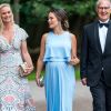 La princesse Sofia de Suède, enceinte de près de huit mois, prenait part le 2 août 2017 à un dîner de gala dans les Jardins Norrviken à Bastad à la suite d'une conférence sur le développement durable, Sustainable Tomorrow.