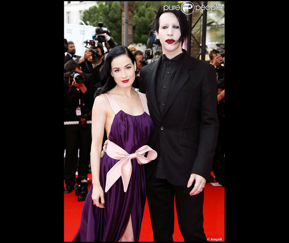 Dita Von Teese Et Marilyn Manson A Cannes Le 20 05 2006 Purepeople