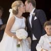 Image du mariage d'Helena Sommerlath, nièce de la reine Silvia de Suède, et de son compagnon Ian Martin, en la cathédrale de Palma de Majorque le 7 août 2017.