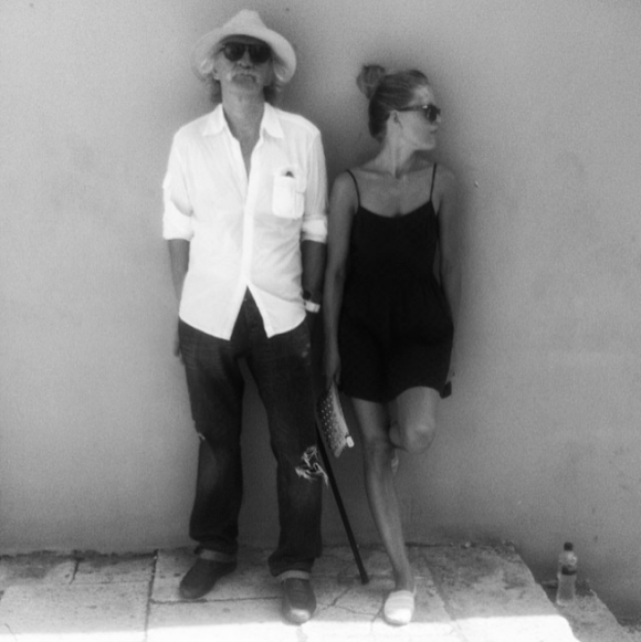 Danica Marinkovic, alias Dana Maar, fiancée du prince Philip de Serbie, avec son père le peintre Cile Marinkovic. Photo Instagram du 1er février 2015.