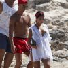 Cristiano Ronaldo en vacances avec sa compagne Georgina Rodriguez enceinte se baladent à Formentera le 11 juillet 2017.
