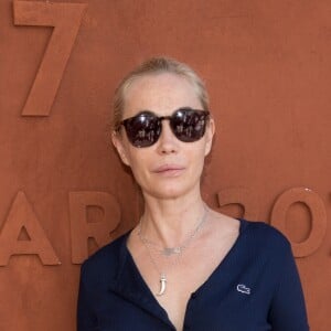 Emmanuelle Béart au village lors de la finale homme des internationaux de France de Roland Garros à Paris, le 11 juin 2017. © Dominique Jacovides - Cyril Moreau/ Bestimage