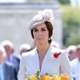 Catherine Kate Middleton, la duchesse de Cambridge lors des commémorations du centenaire de la troisième Bataille d'Ypres, la Bataille de Passendale au cimetière militaire britannique de Tyne Cot, Ypres, Belgique, le 31 juillet 2017.