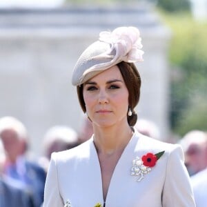 Catherine Kate Middleton, la duchesse de Cambridge lors des commémorations du centenaire de la troisième Bataille d'Ypres, la Bataille de Passendale au cimetière militaire britannique de Tyne Cot, Ypres, Belgique, le 31 juillet 2017.