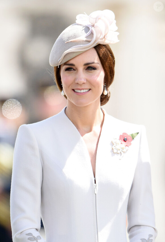 Catherine Kate Middleton, la duchesse de Cambridge lors des commémorations du centenaire de la troisième Bataille d'Ypres, la Bataille de Passendale au cimetière militaire britannique de Tyne Cot, Ypres, Belgique, le 31 juillet 2017. T