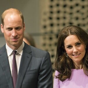 Le prince William, duc de Cambridge et Catherine Kate Middleton, la duchesse de Cambridge - Le couple princier d'Angleterre en visite à la Philharmonie de l'Elbe à Hambourg, le 21 juillet 2017.