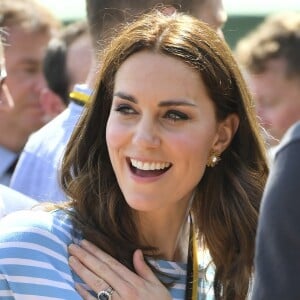 Kate Catherine Middleton, duchesse de Cambridge - Le couple princier d'Angleterre lors d'une compétition d'aviron à Heidelberg, à l'occasion de leur voyage de trois jours en Allemagne. Le 20 juillet 2017