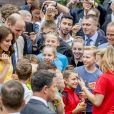 Le prince William, duc de Cambridge et Catherine Kate Middleton, duchesse de Cambridge en visite au marché traditionnel de Heidelberg, le 20 juillet 2017.