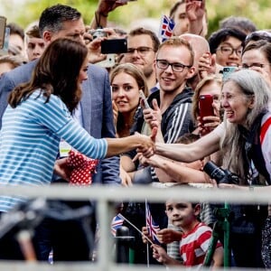 Catherine Kate Middleton, duchesse de Cambridge en visite au "Alte Brücke" (Vieux Pont) à Heidelberg, le 20 juillet 2017.