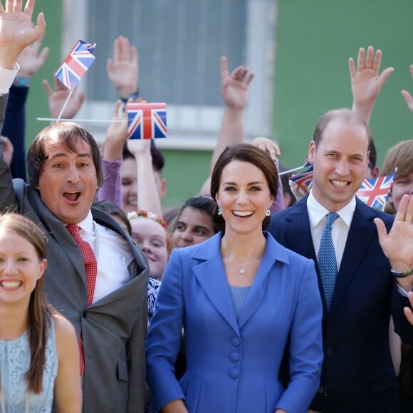 Le prince William, duc de Cambridge et Catherine Kate Middleton, duchesse de Cambridge en visite au projet caritatif Strassenkinder à Berlin, le 19 juillet 2017.