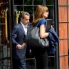 Exclusif - Carla Bruni-Sarkozy et son mari l'ancien président Nicolas Sarkozy quittent un hôtel de New York le 14 juin 2017. Carla a chanté la veille des extraits de son nouvel album "French Touch" dans le club "Le Poisson rouge" dans le quartier de Greenwich.