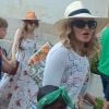 Madonna se balade avec ses enfants David Banda, Estere et Stelle dans les rues de Lecce en Italie, le 17 août 2017.