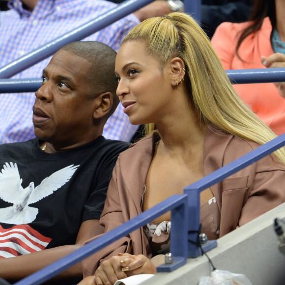 Beyoncé et son mari Jay Z pendant l'US Open 2016 au USTA Billie Jean King National Tennis Center à Flushing Meadow, New York, le 1er Septembre 2016.