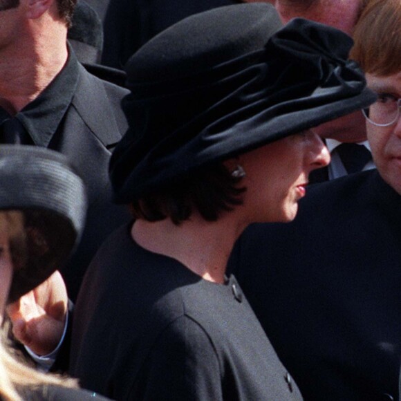 George Michael et Elton John aux obsèques de la princesse Diana le 5 septembre 1997 à Londres.