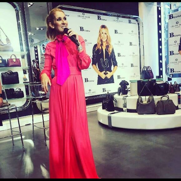 Céline Dion à la boutique Browns de Montréal, le 23 août 2017