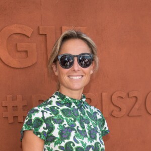 Anne-Sophie Lapix au village lors de la finale homme des internationaux de France de Roland Garros à Paris, le 11 juin 2017. © Dominique Jacovides - Cyril Moreau/ Bestimage  Celebrities at the village during the Roland Garros 2017 French Open in Paris, on June 11, 201711/06/2017 - Paris
