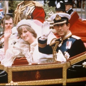 Mariage de Diana, Princesse de Galles et du Prince Charles à Londres. Juillet 1981.