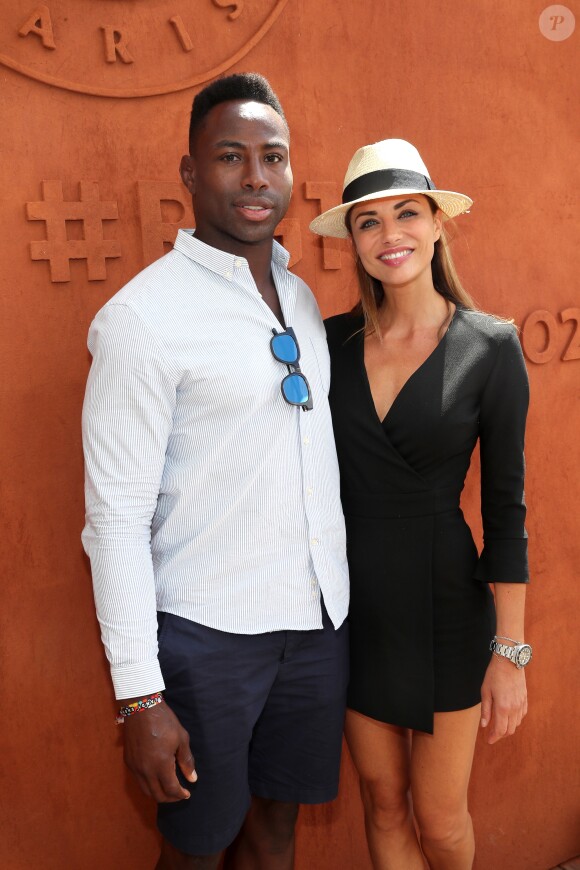 Ariane Brodier et son compagnon Fulgence Ouedraogo au village lors des internationaux de tennis de Roland Garros à Paris le 5 juin 2017. © Cyril Moreau / Dominique Jacovides / Bestimage