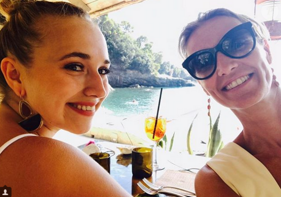 Alexandra Lamy en vacances en Italie avec sa fille Chloé Jouannet. Instagram, août 2017.