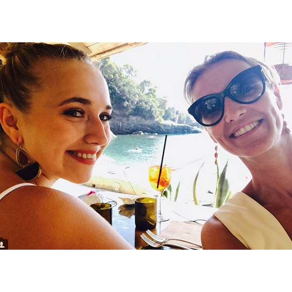 Alexandra Lamy en vacances en Italie avec sa fille Chloé Jouannet. Instagram, août 2017.